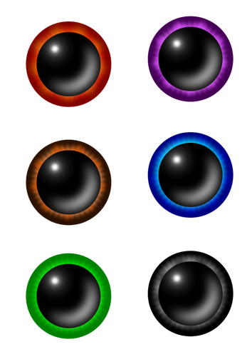 Набор векторных красочные глаза